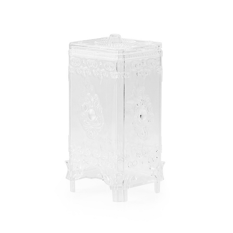 A2636 tabletop cotton storage box Plastic transparent box Creative European cosmetics storage box